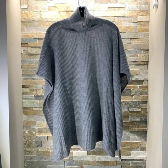 HALOGEN Cashmere Turtleneck Poncho - Picture 2 of 5